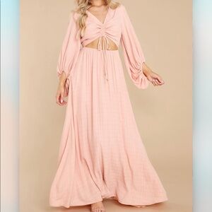 Going For This Peach Maxi Dress AURA